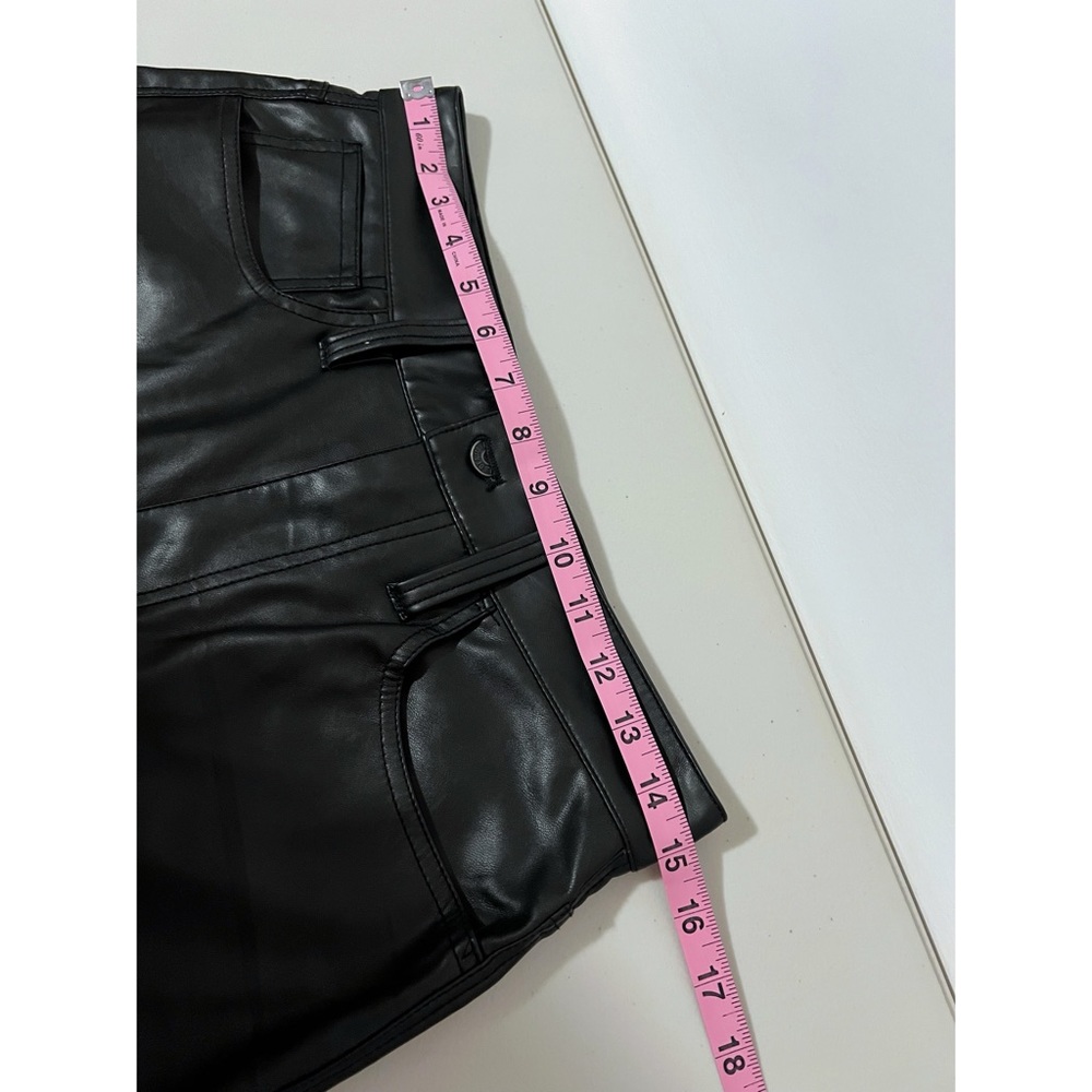 Madewell The Perfect Vintage Straight Jean Vegan Leather Black High Rise 28 - Picture 7 of 10